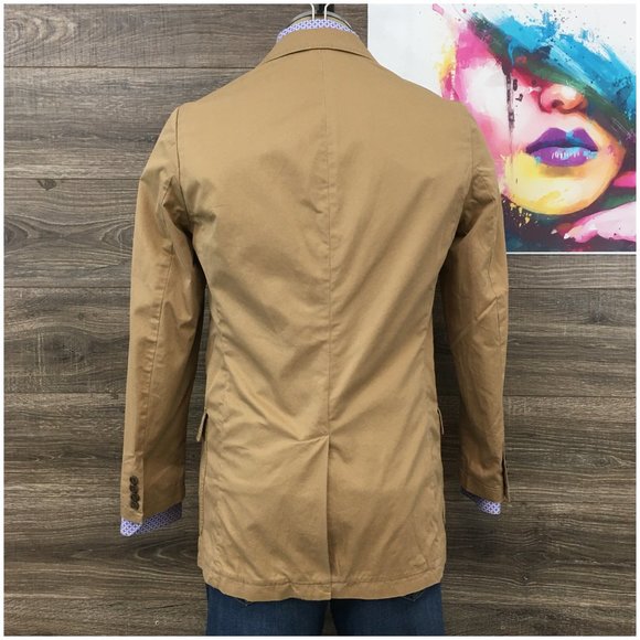 New J Crew‎ Mens Blazer Sport Coat 3 Button Casual Jacket Size 38R Cotton Suits - Picture 5 of 12